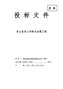 标书封面、目录