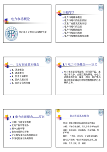 电力市场概论20学时 XXXX0720[兼容模式]