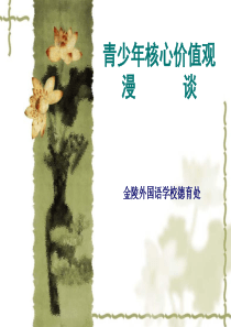 青少年核心价值观漫谈