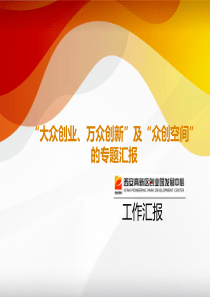 大众创业万众创新工作汇报