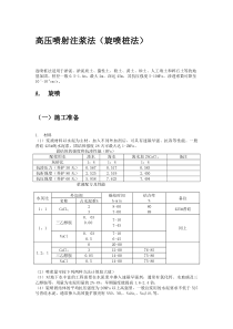 高压喷射注浆法(旋喷桩法)施工工艺标准