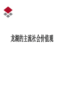 龙湖的主流社会价值观