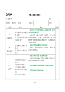 2016年技术研发部内部质量审核检查表