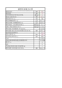 钢管柱承载力计算所有