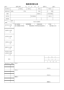 眼病档案表