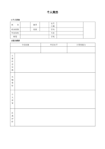 个人简历模板