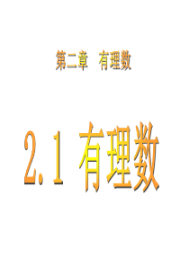 青岛版初一数学2.1有理数