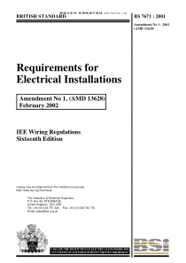 BS76712001电气设备的要求IEE布线规则