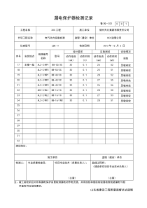 漏电保护器检测记录(新版)