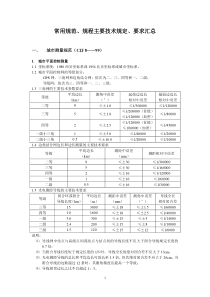 测量常用规范、规程主要技术要求、规定汇总