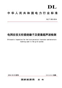 DLT3032014支柱绝缘子及瓷套超声波检测规程