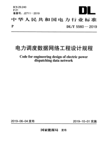 DLT55602019电力调度数据网络工程设计规程