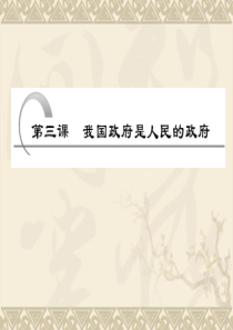 课标版2011年高考政治一轮复习精品课件_政治生活_第三课_我国政府是人民的政府