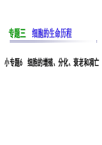 专题3.6细胞的增殖、分化、衰老和凋亡