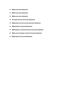 留学申请个人陈述-数学精算类合辑Mathematics-Actuarial-Personal-Sta