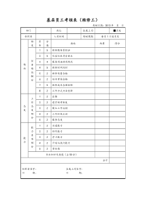 绩效考核表[维修工]