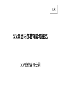 XX集团内部管理诊断报告（PPT 113页）