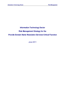 Information Technology Sector Risk Management Stra