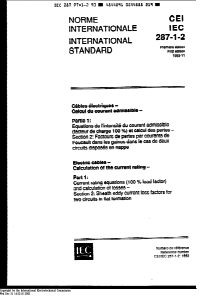 IEC60287121993电缆电流定额的计算第1部分电流定额公式100负载因数和损耗计算第2节双回