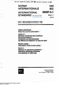 IEC60287311999电缆电流额定的计算第3部分操作条件的选择参考操作条件和电缆类型的选择英文