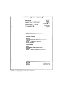 IEC60839511991警报系统第5部分警报传输系统要求第1节系统的一般要求