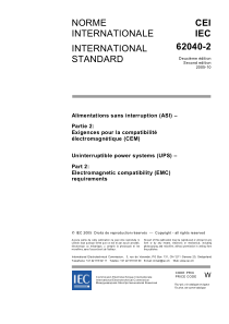 IEC6204022005不间断电源系统UPS第2部分电磁兼容性EMC要求