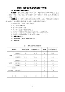 艺术设计专业培养方案(非师范)