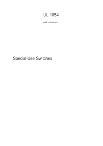 UL10542000特殊用途开关SpecialUseSwitches