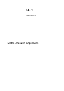 UL731998MotorOperatedAppliances