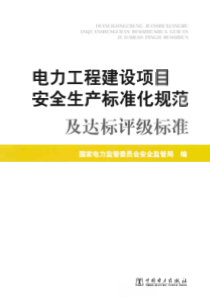 电力工程建设项目安全生产标准化规范及达标评级标准