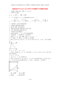 青海省西宁市七年级数学下学期期末考试试题(含解析)新人教版