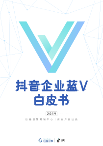 2019-版抖音企业蓝V白皮书