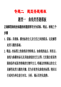 高考生物总复习题型冲刺复习课件：题型一-曲线类答题模板