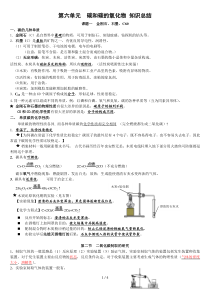 《碳和碳氧化物》知识点总结