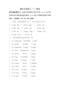 苏教译林牛津新版4B期末专项练习