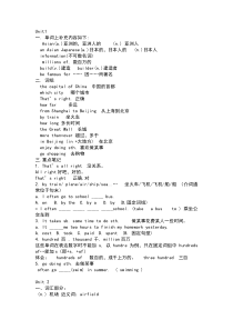 沪教版六年级英语下册复习资料