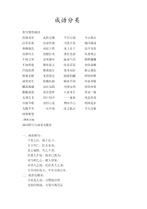 (知识积累)小学总复习成语分类