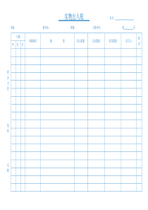 实物出入账模板