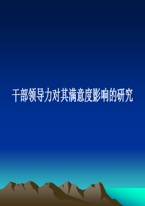 干部领导力对满意度影响的研究