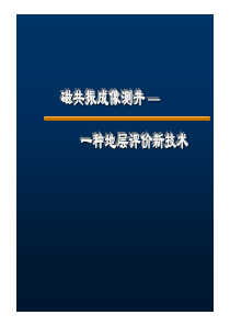 核磁共振测井应用介绍