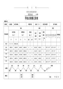 导线点测量记录表