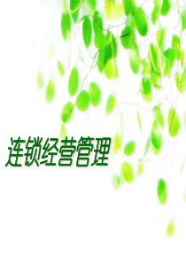 连锁经营概述1