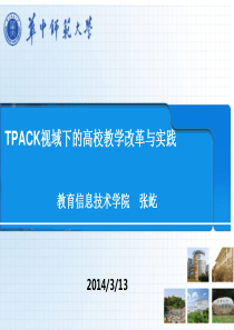 TPACK视域下的高校教学改革与实践(张屹)