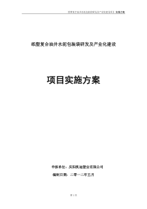 纸塑油井水泥复合包装袋项目实施方案