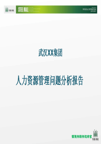 武汉XX集团人力资源管理问题分析报告