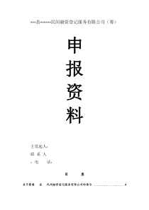 民间融资登记申报资料