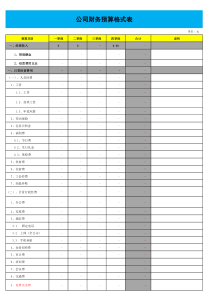 财务预算格式表(全年)模板
