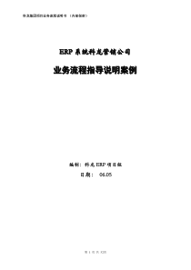 ERP业务流程指导说明完整案例