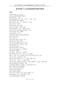 高中英语10大动词短语归纳总结