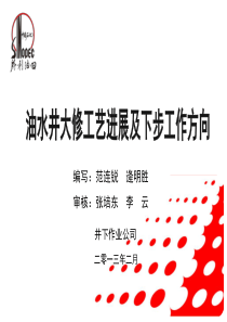 17-油水井大修工艺进展及下步工作方向--